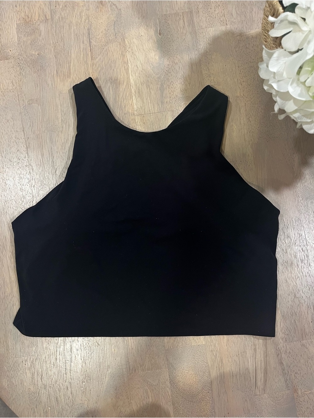 Athleta Black High-Neck Crop Tank